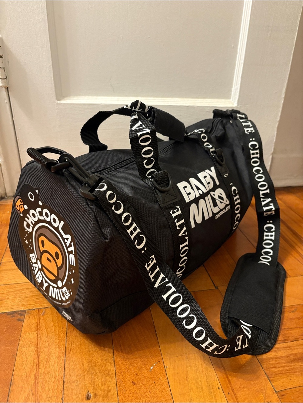A Bathing Ape Baby Milo x Chocoolate Duffle Boston Bag Bape